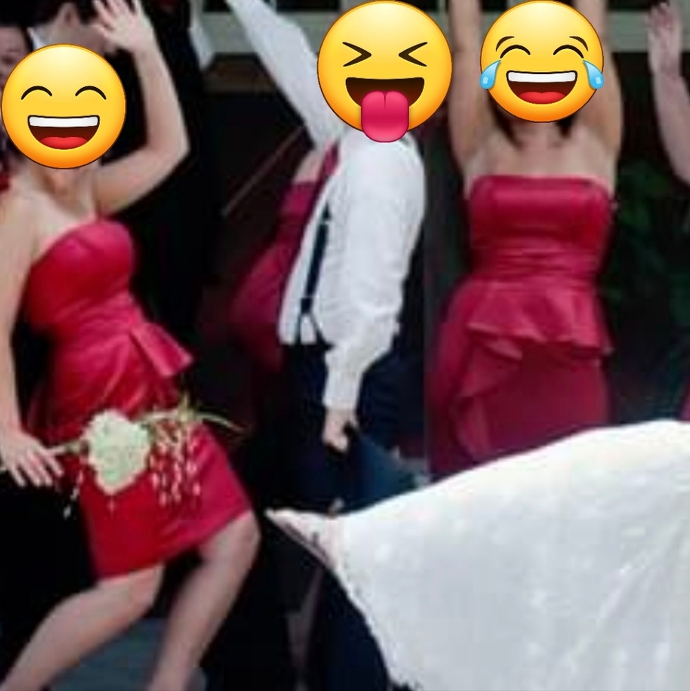 Red Davids bridal bridesmaid/ homecoming/ prom/ formal dress